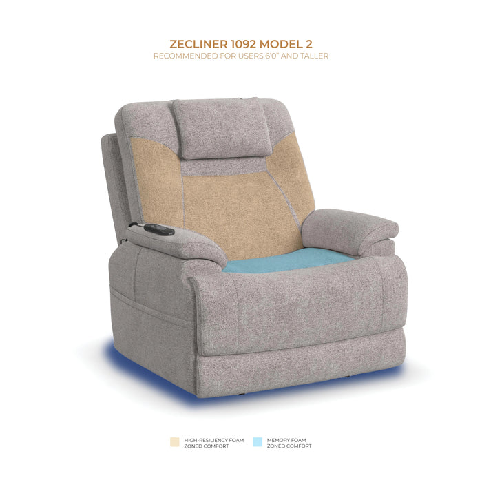 Zecliner Model 2 Latitudes Power Sleep Recliner with Power Headrest & Lumbar