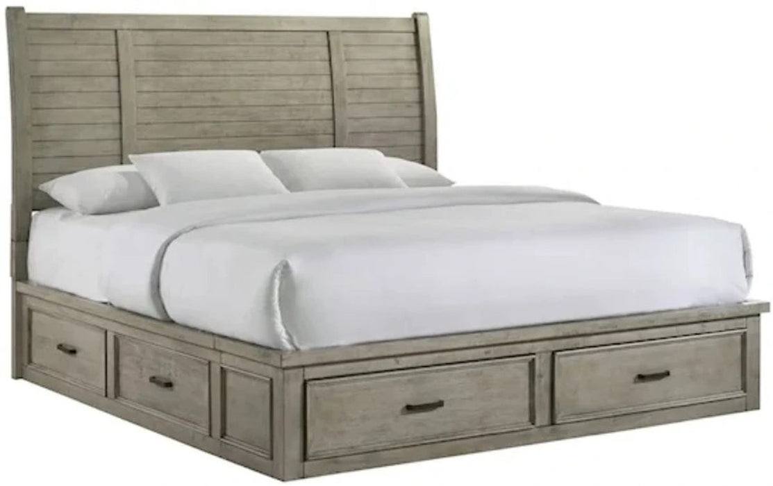 Elements International Sullivan King Storage Bed in Drift Grey image