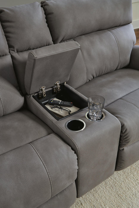 Next-Gen DuraPella Power Reclining Sectional Loveseat with Console - Pierce Furniture Gallery