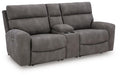 Next-Gen DuraPella Power Reclining Sectional Loveseat with Console - Pierce Furniture Gallery