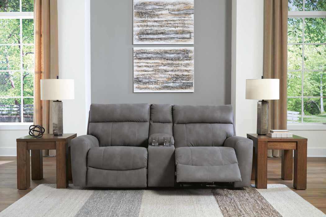 Next-Gen DuraPella Power Reclining Sectional Loveseat with Console - Pierce Furniture Gallery