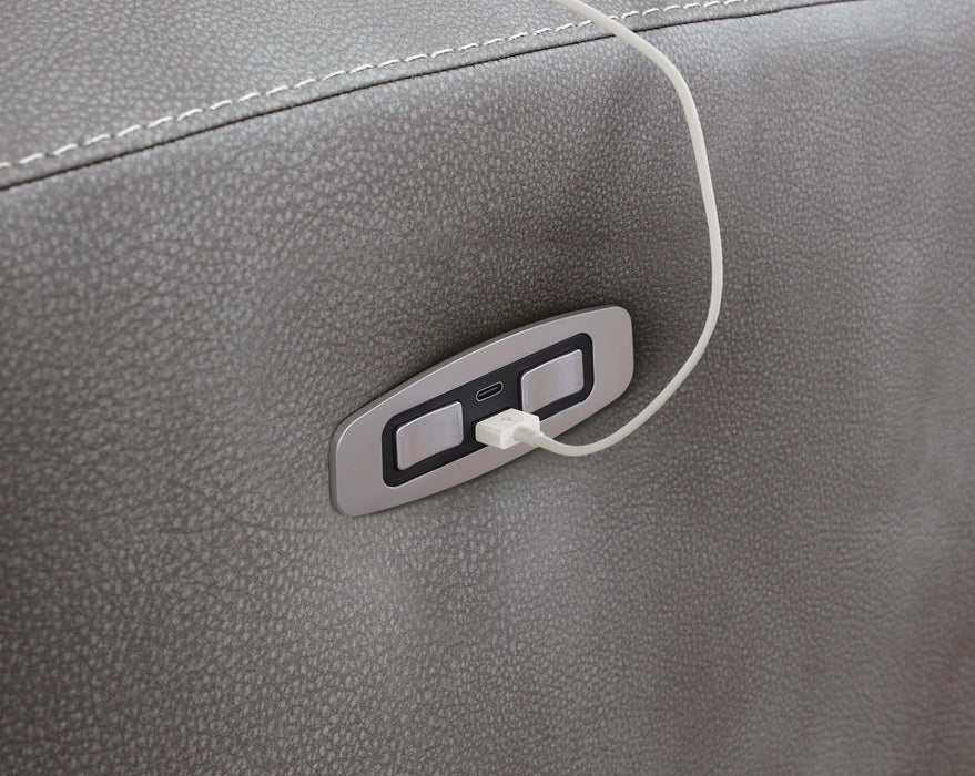 Next-Gen DuraPella Power Reclining Sectional Loveseat with Console - Pierce Furniture Gallery