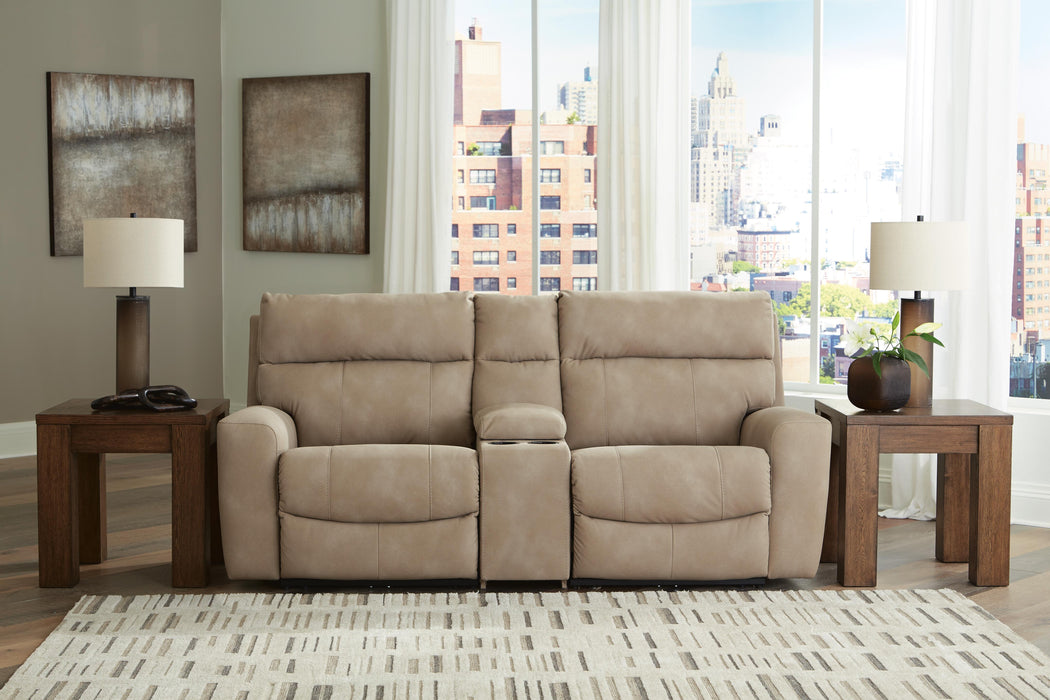 Next-Gen DuraPella Power Reclining Sectional Loveseat with Console - Pierce Furniture Gallery