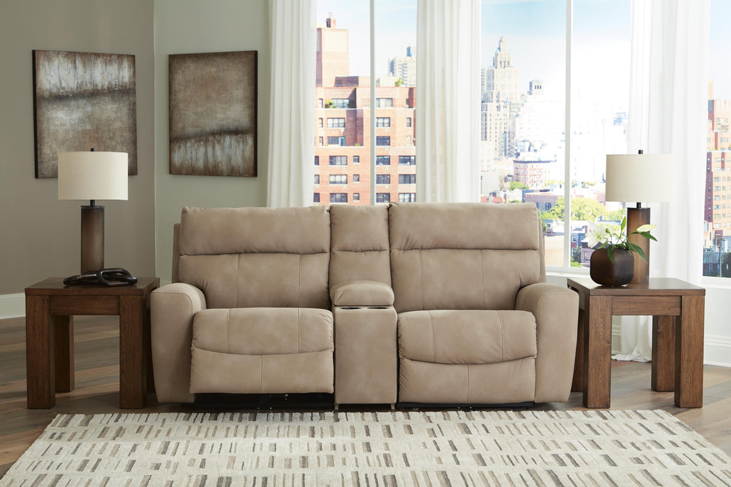 Next-Gen DuraPella Power Reclining Sectional Loveseat with Console - Pierce Furniture Gallery