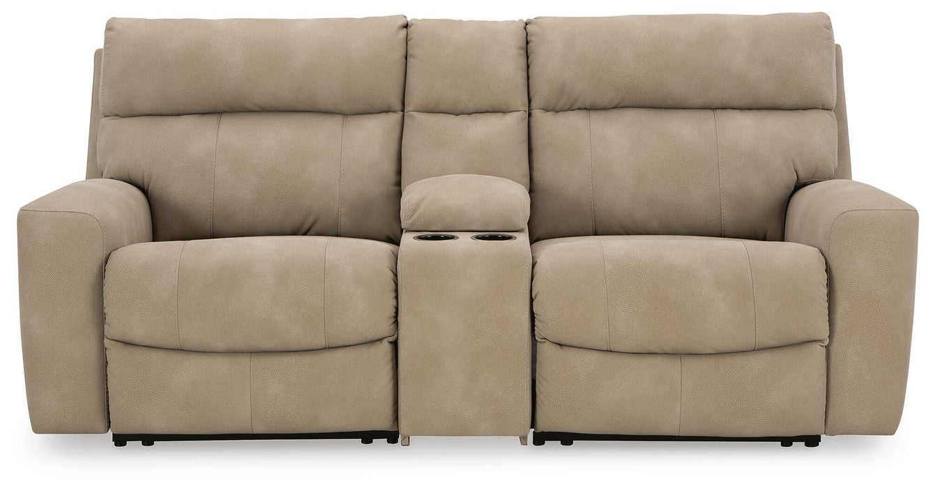 Next-Gen DuraPella Power Reclining Sectional Loveseat with Console - Pierce Furniture Gallery
