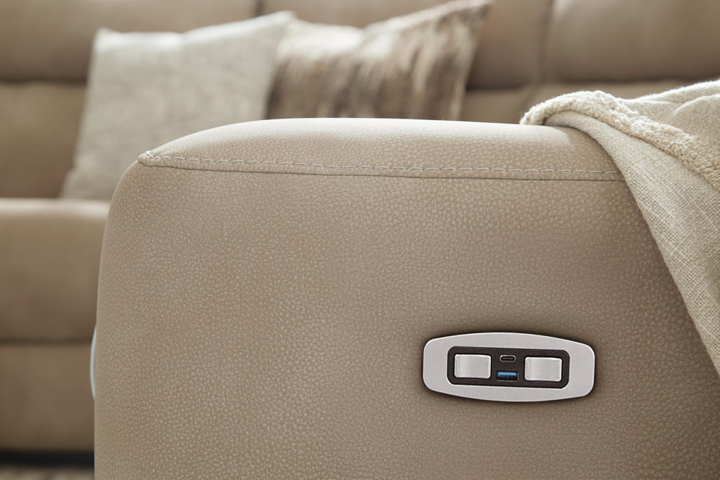 Next-Gen DuraPella Power Reclining Sectional Loveseat with Console - Pierce Furniture Gallery