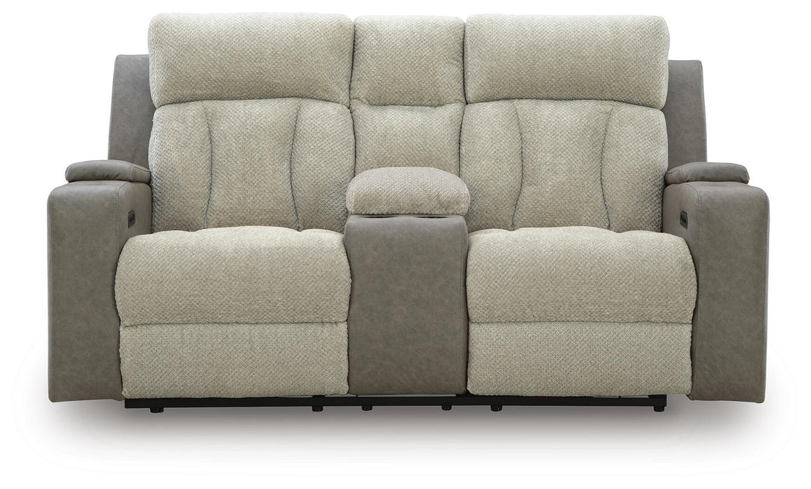 WhipLash Power Reclining Loveseat with Console - Pierce Furniture Gallery