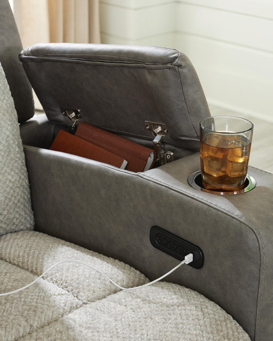WhipLash Power Reclining Loveseat with Console - Pierce Furniture Gallery