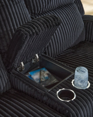 Forest Lake Power Reclining Loveseat with Console - Pierce Furniture Gallery