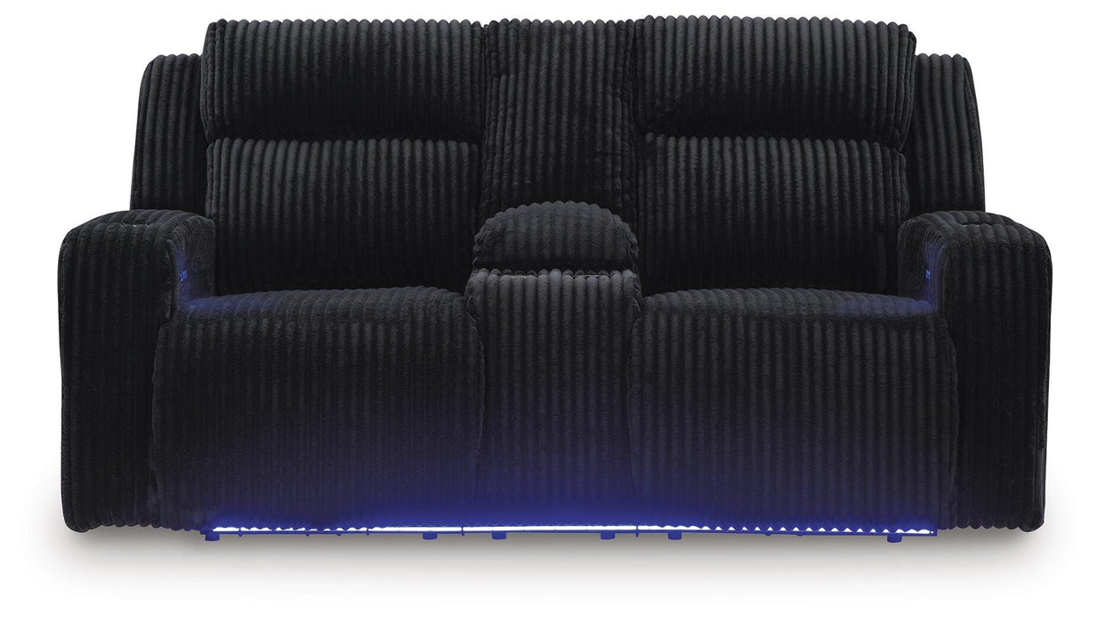Forest Lake Power Reclining Loveseat with Console - Pierce Furniture Gallery