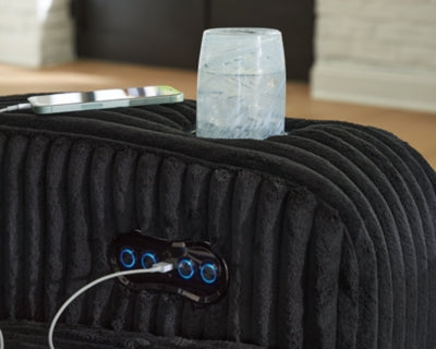 Forest Lake Power Reclining Loveseat with Console - Pierce Furniture Gallery