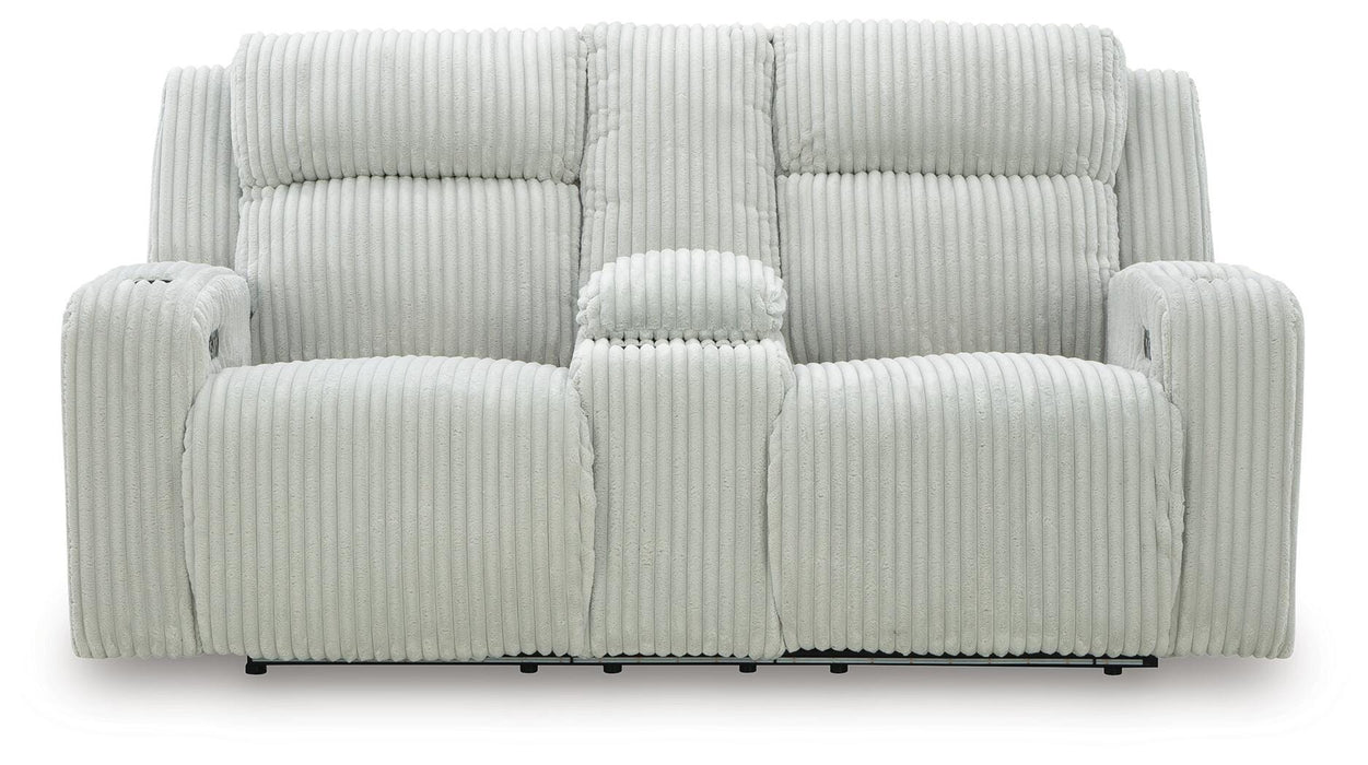 Forest Lake Power Reclining Loveseat with Console - Pierce Furniture Gallery