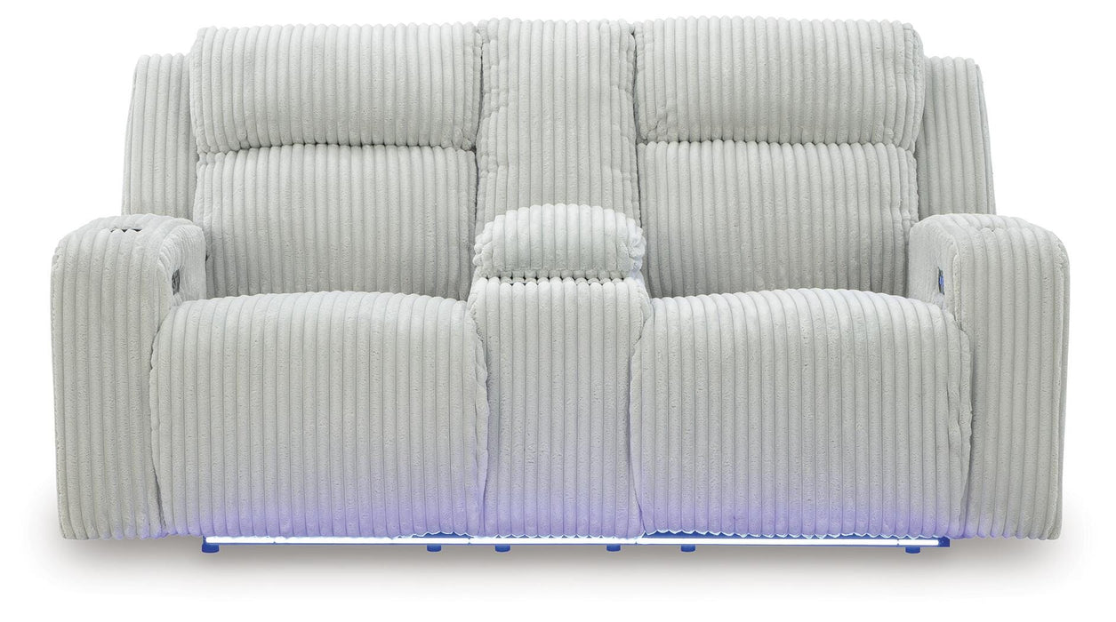 Forest Lake Power Reclining Loveseat with Console - Pierce Furniture Gallery