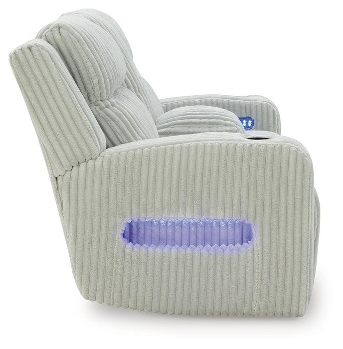 Forest Lake Power Reclining Loveseat with Console - Pierce Furniture Gallery
