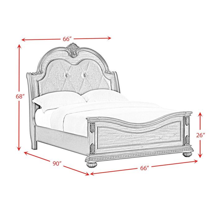 Cadenza UPH Bed with Black PU in Brown