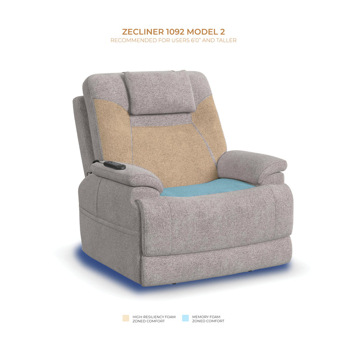 Zecliner Model 2 Latitudes Power Sleep Recliner with Power Headrest & Lumbar - Pierce Furniture Gallery