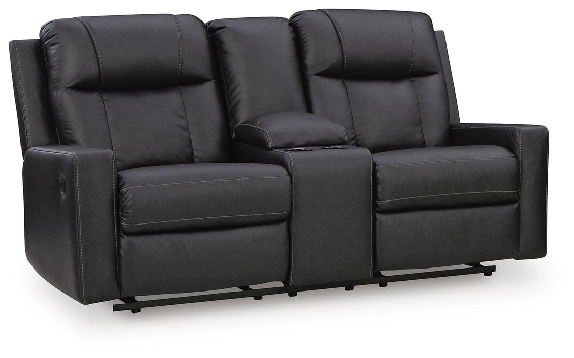 Mackmenville Reclining Loveseat with Console - Pierce Furniture Gallery