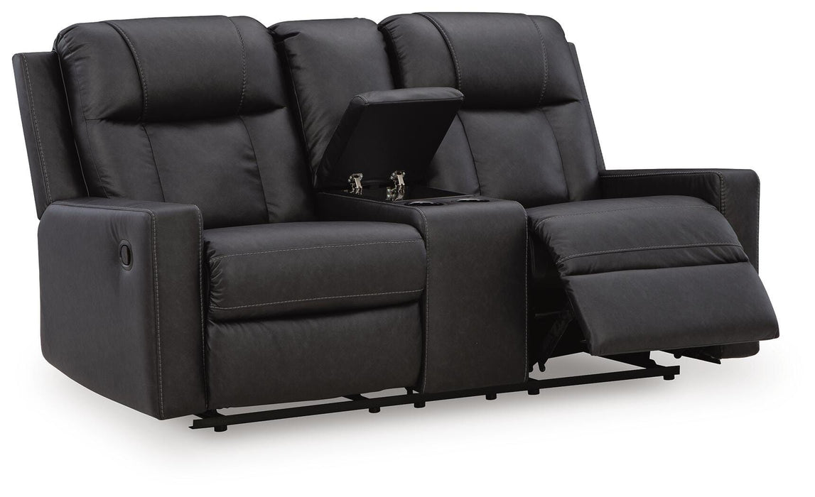 Mackmenville Reclining Loveseat with Console - Pierce Furniture Gallery