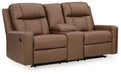 Mackmenville Reclining Loveseat with Console - Pierce Furniture Gallery