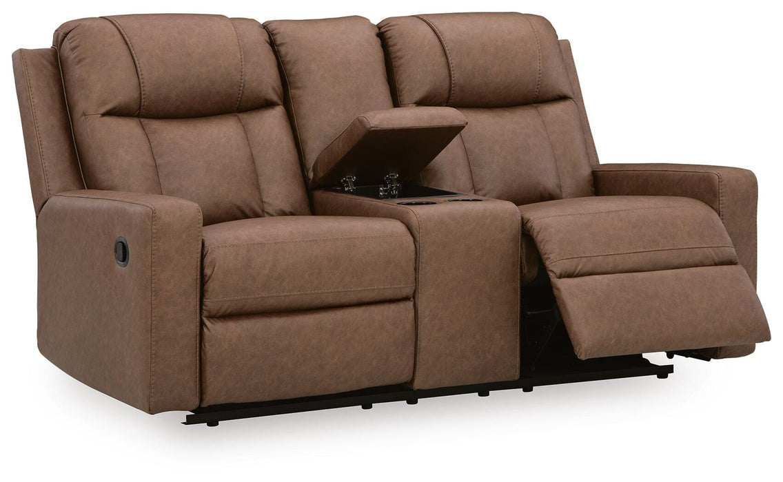 Mackmenville Reclining Loveseat with Console - Pierce Furniture Gallery