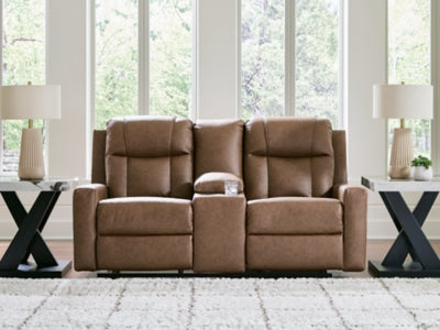 Mackmenville Reclining Loveseat with Console - Pierce Furniture Gallery