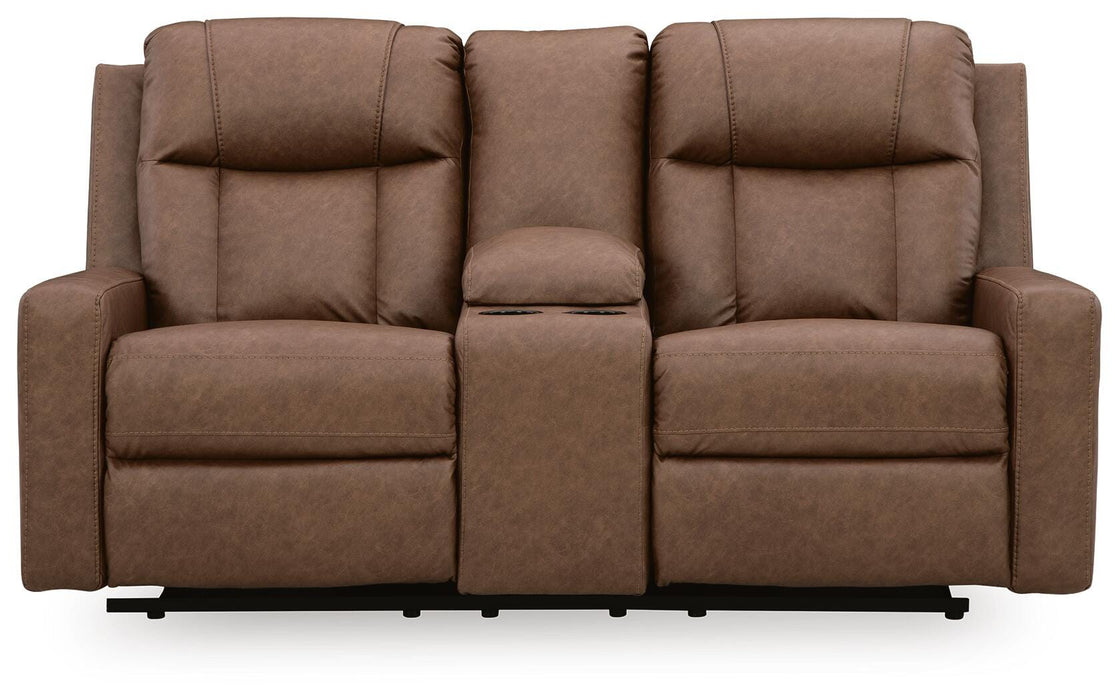 Mackmenville Reclining Loveseat with Console - Pierce Furniture Gallery