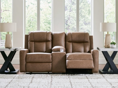 Mackmenville Reclining Loveseat with Console - Pierce Furniture Gallery