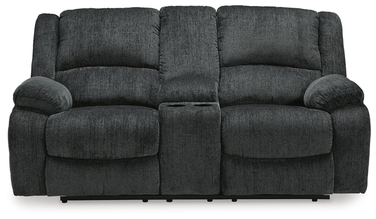 Draycoll Reclining Loveseat with Console - Pierce Furniture Gallery