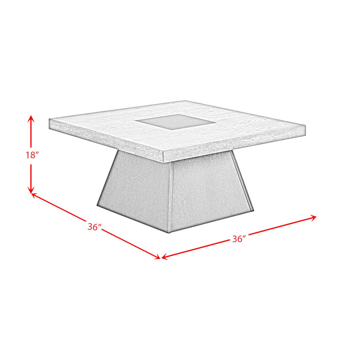 Jemma 3PC Occasional Table Set in Grey and Dark Espresso-Coffee Table & TwoEnd Table