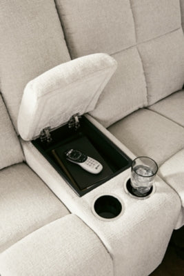 Orlen Reclining Loveseat with Console - Pierce Furniture Gallery