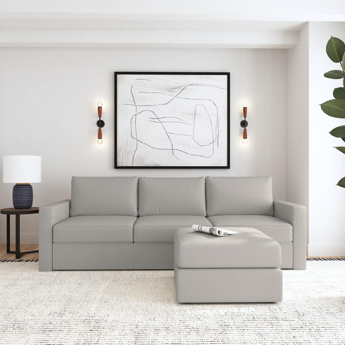 Flex Sofa with Standard Arm and Ottoman - Pierce Furniture Gallery