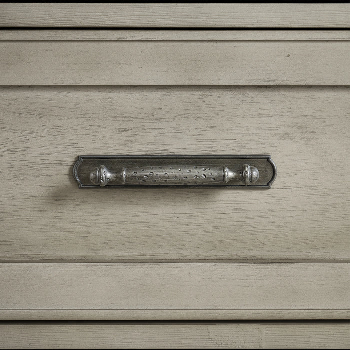 Farmington 2-Drawer Nightstand with USB in Medium Brown and Washed Stone