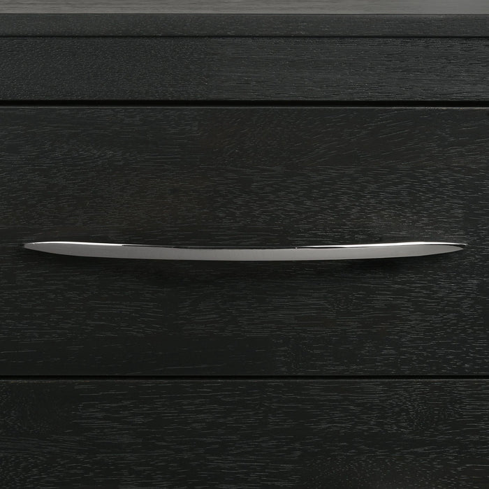 Allan Bedroom Set with 2 Nightstands in Black