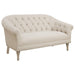 Billie Tufted Back Settee with Roll Arm Natural image
