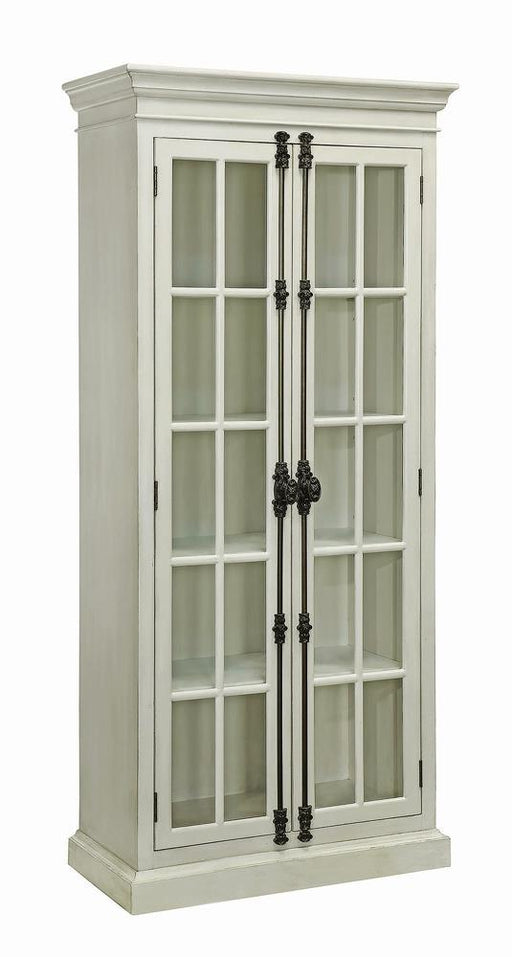 Toni 2-door Tall Cabinet Antique White image