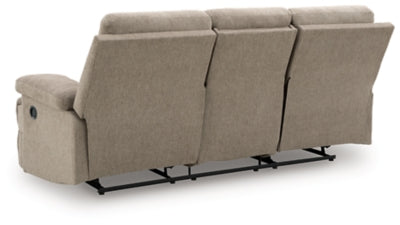 Side-Swipe Reclining Sofa with Drop Down Table - Pierce Furniture Gallery