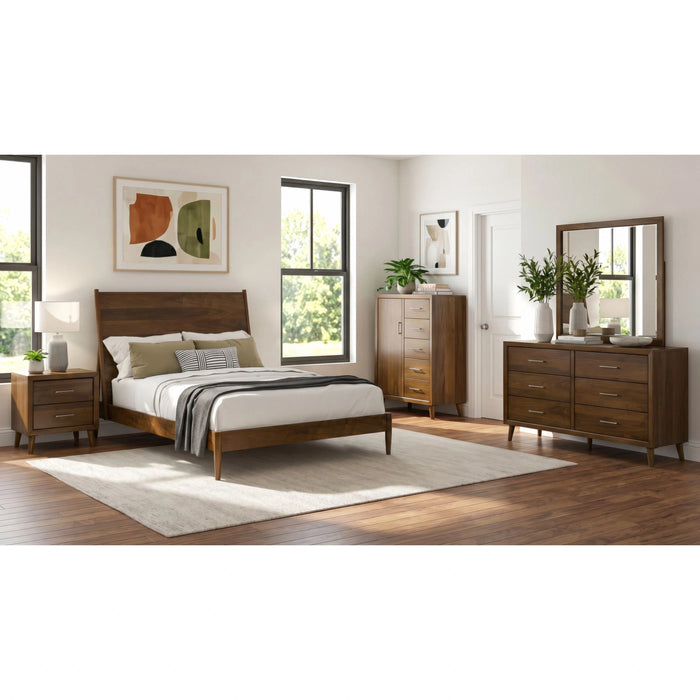 Malibu 6-Drawer Dresser in Walnut