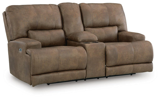 Beckley Place Power Reclining Loveseat with Console - Pierce Furniture Gallery