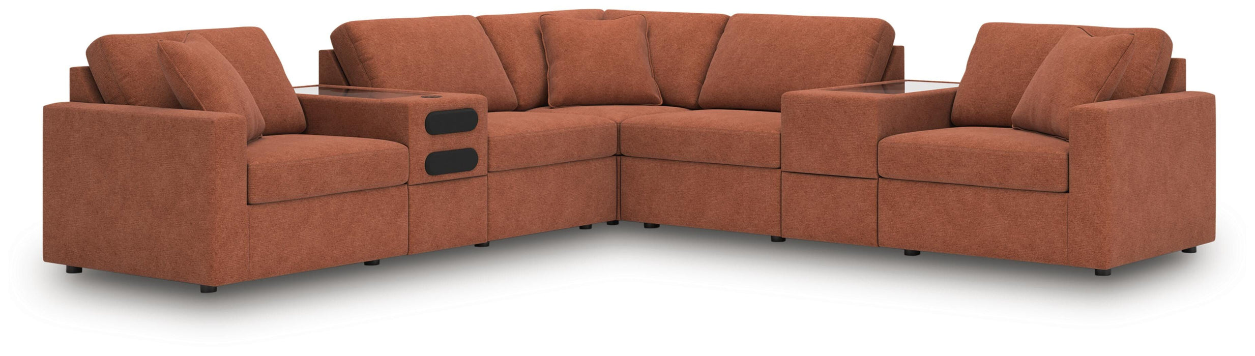 Modmax Balanced Sectional with Audio and Storage Consoles - Pierce Furniture Gallery