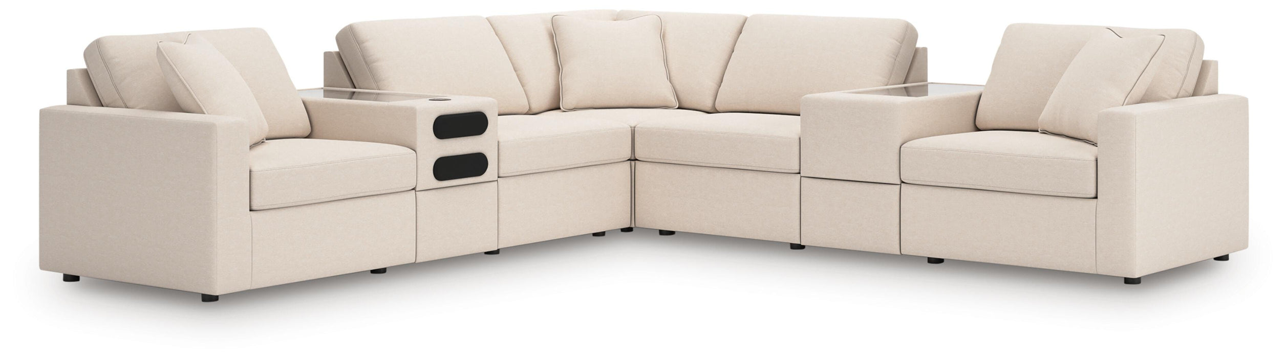 Modmax Balanced Sectional with Audio and Storage Consoles - Pierce Furniture Gallery