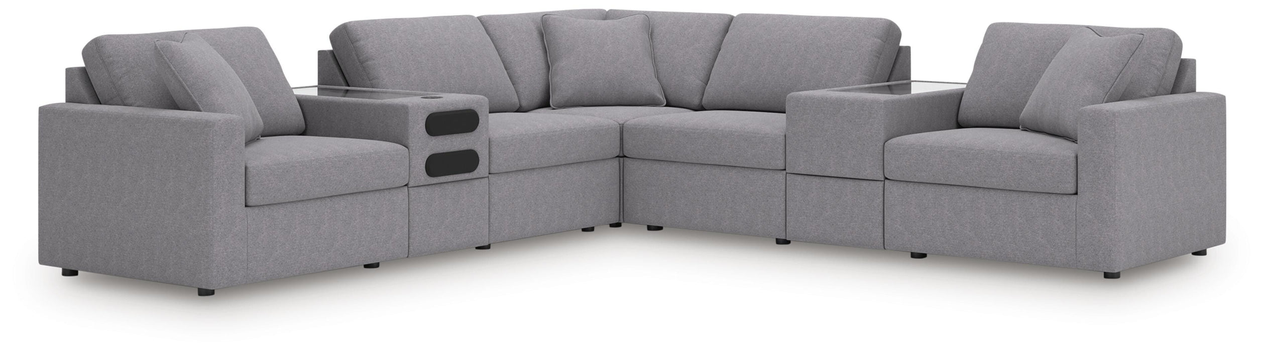 Modmax Balanced Sectional with Audio and Storage Consoles - Pierce Furniture Gallery