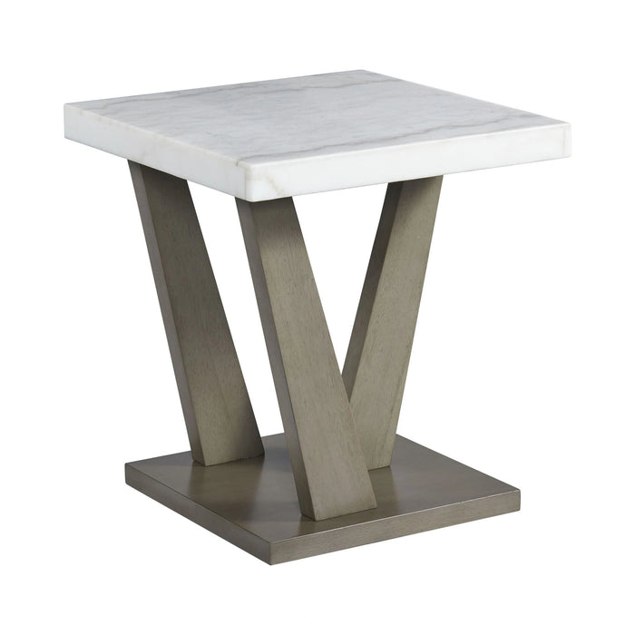 Greta Square End Table in grey