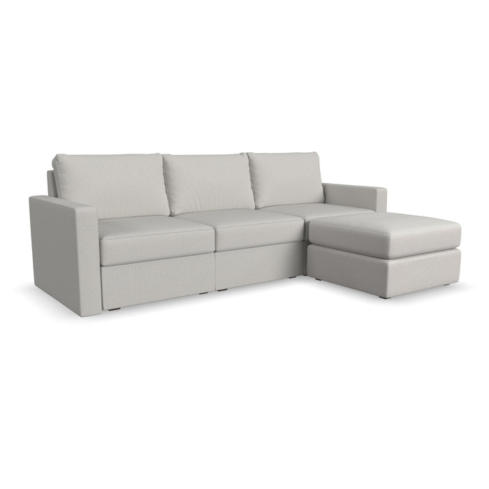 Flex Sofa with Standard Arm and Ottoman - Pierce Furniture Gallery