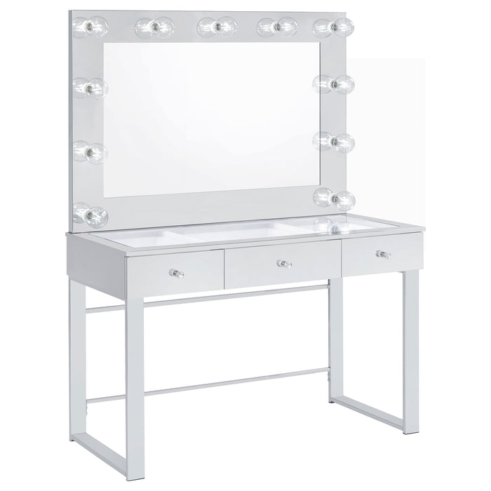 Umbridge Makeup Vanity Table with LED Mirror - Pierce Furniture Gallery