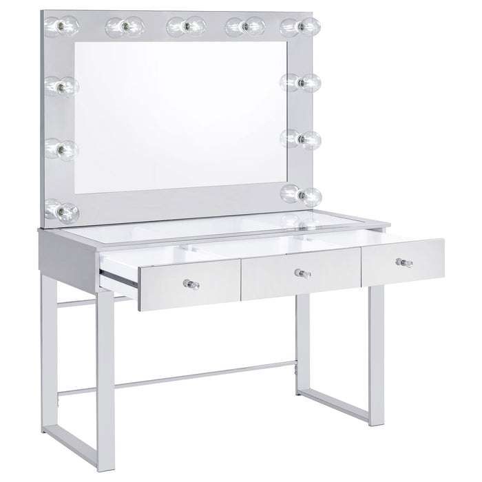 Umbridge Makeup Vanity Table with LED Mirror - Pierce Furniture Gallery