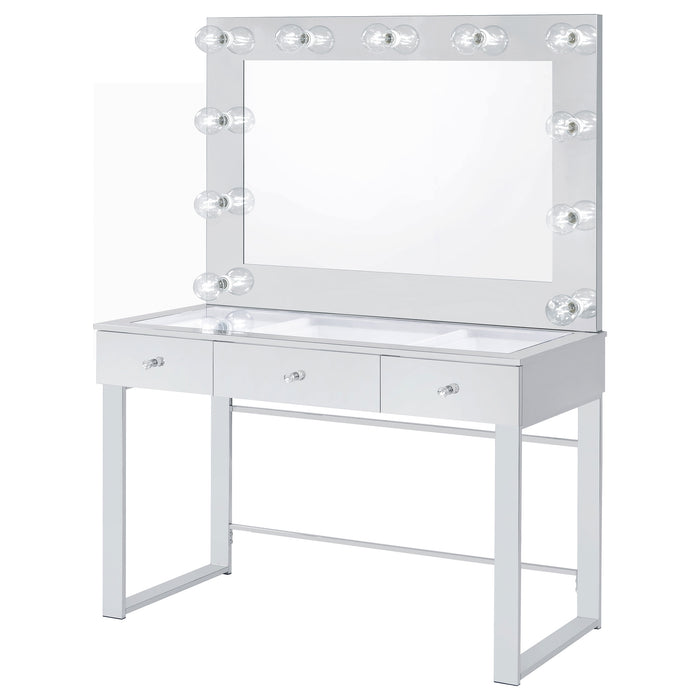 Umbridge Makeup Vanity Table with LED Mirror - Pierce Furniture Gallery