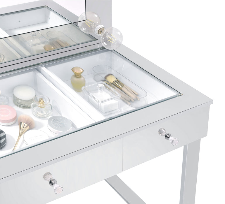 Umbridge Makeup Vanity Table with LED Mirror - Pierce Furniture Gallery