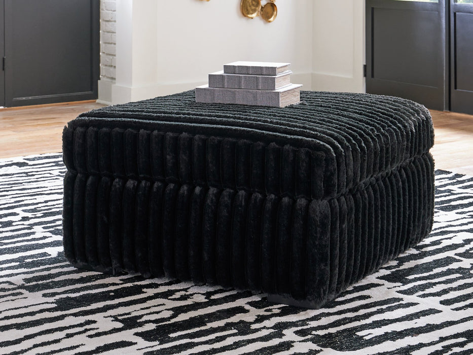 Midnight-Madness Oversized Accent Ottoman - Pierce Furniture Gallery