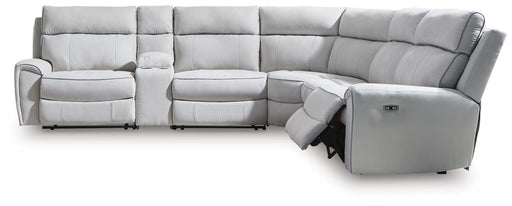 Social Pointe Reclining Sectional with Storage Console - Pierce Furniture Gallery