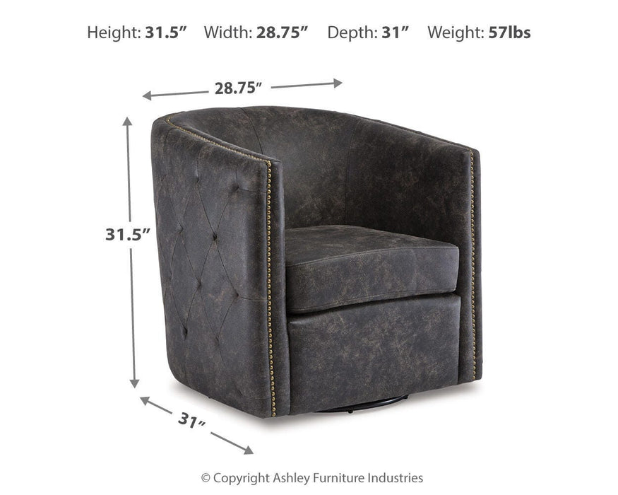 Brentlow Swivel Accent Chair - Pierce Furniture Gallery